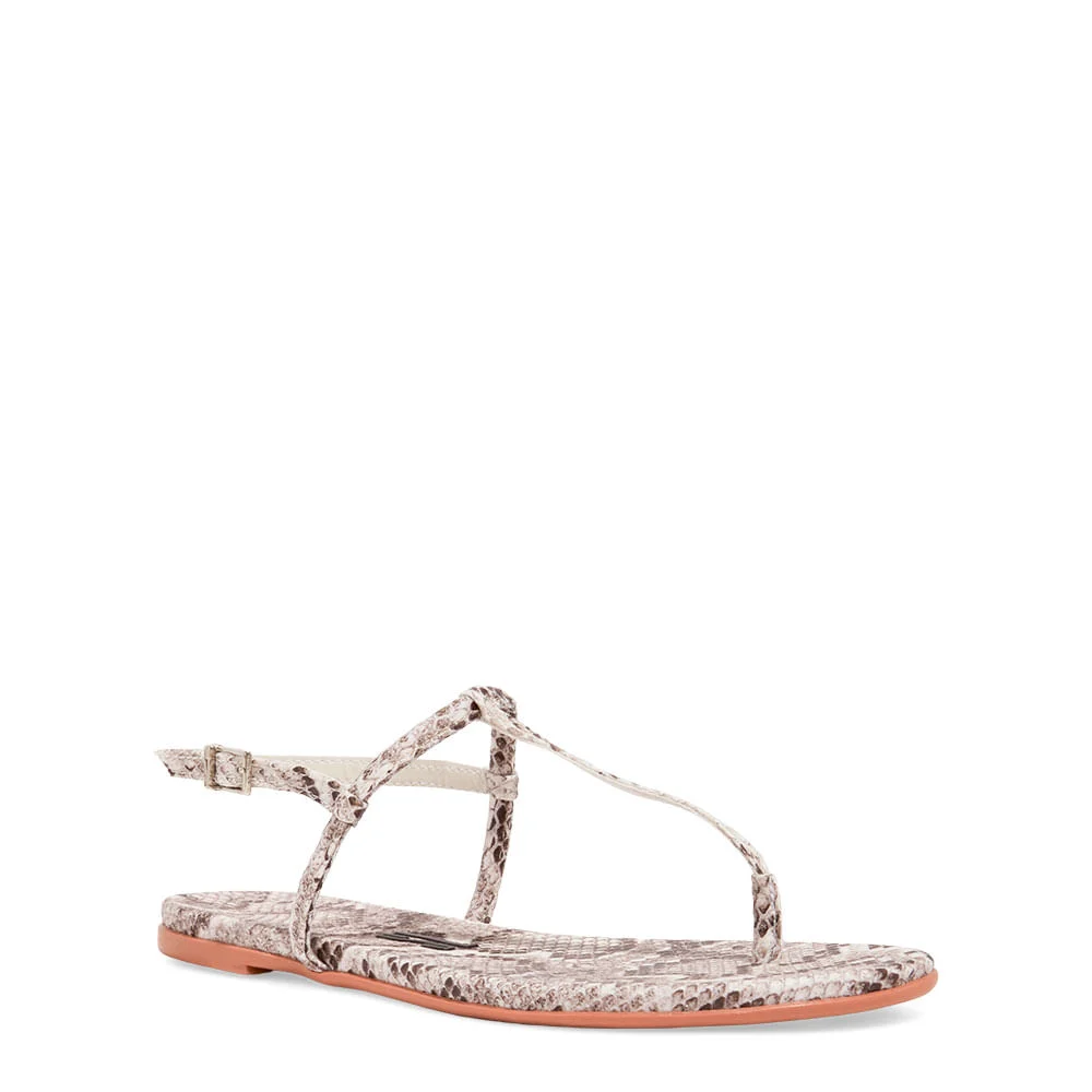 Rasteira Couro Animal Print Bico Redondo - vista 2 de 4