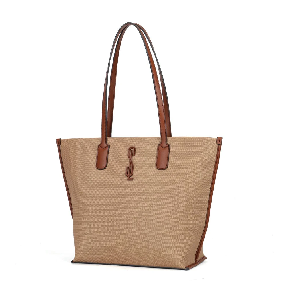 Bolsa shopper grande canvas marrom safari - vista 3 de 7