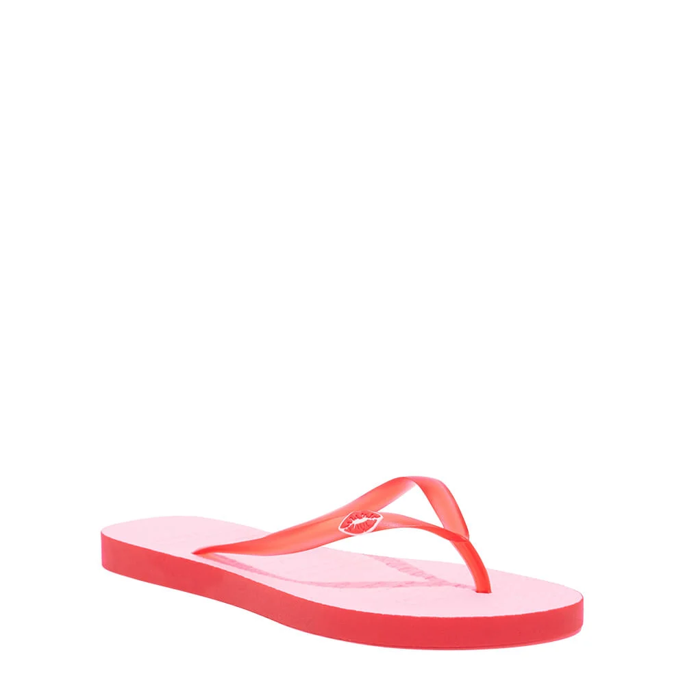 Kit Chinelo Flip Flop Rosa E Necessaire Estampa Beijo - vista 2 de 5
