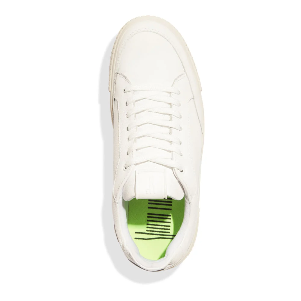 Tênis Masculino Couro Floater Branco - vista 3 de 4