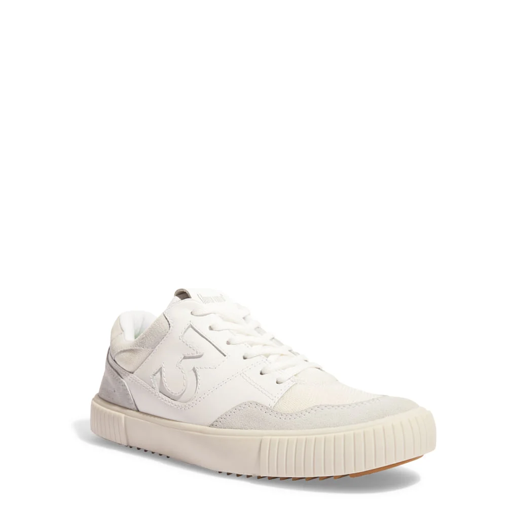 Tênis Masculino Couro Camurça Off White E Cinza - vista 2 de 4
