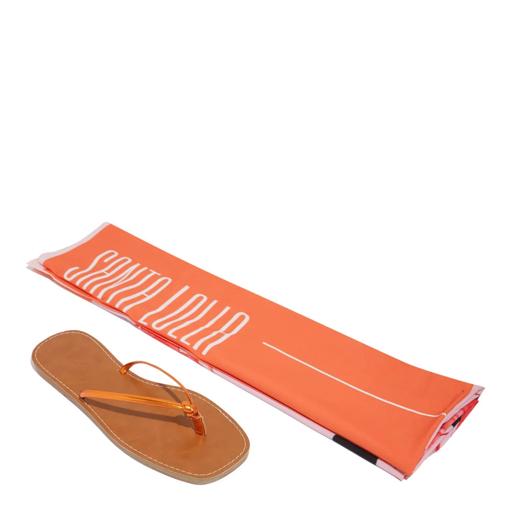 Kit Rasteira Metalizada Laranja E Toalha Personalizada - vista 1 de 6