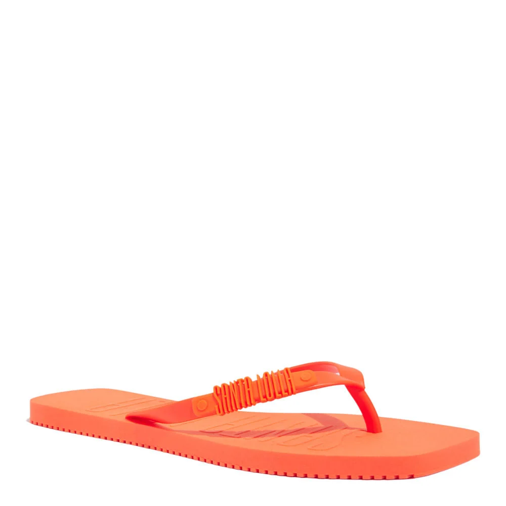 Chinelo Flip Flop Borracha Laranja Neon - vista 2 de 4