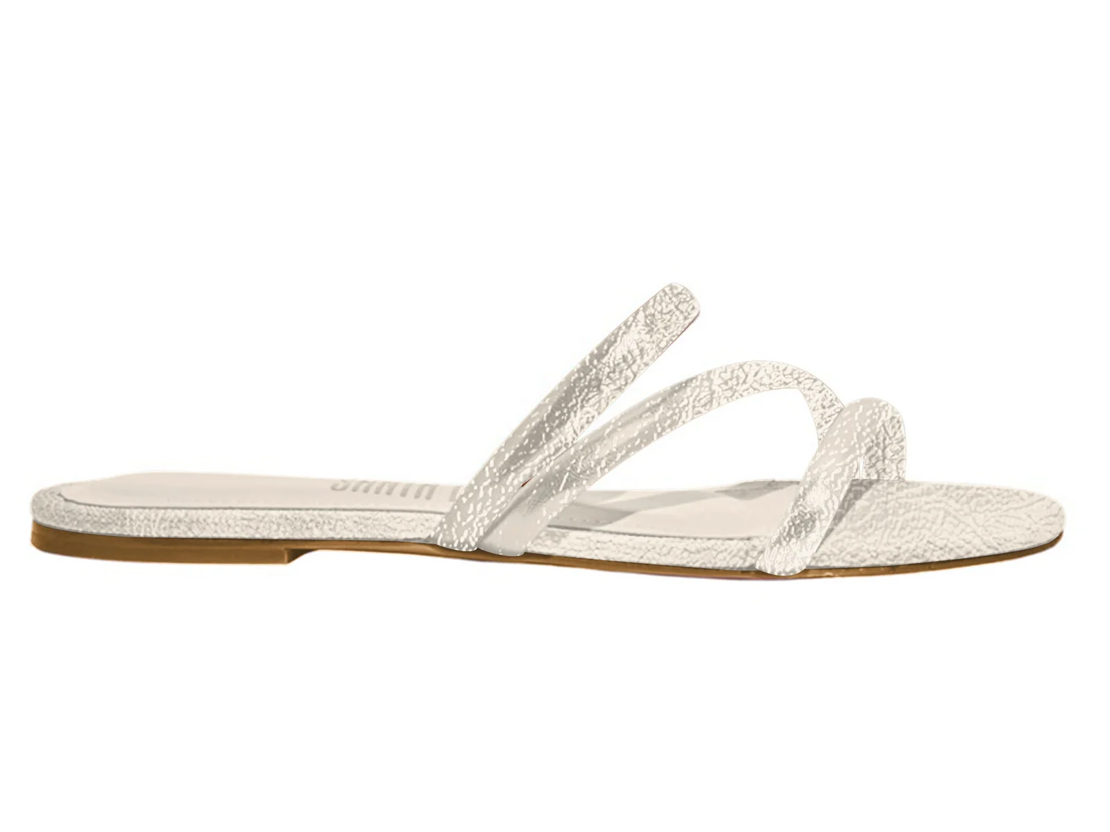 Rasteira Tiras Verniz Glossy Off White - vista 1 de 1