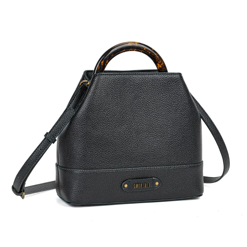 Bolsa Bucket Floater Preta Alça De Mão - vista 2 de 6