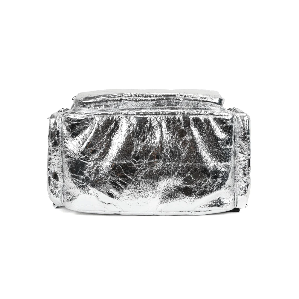 Mochila Prata Metalizada Crinkle - vista 9 de 9