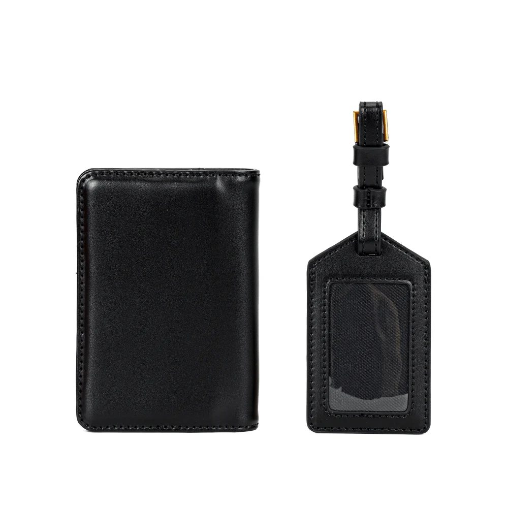 Kit Porta Passaporte E Tag De Mala Preto Soft - vista 5 de 7