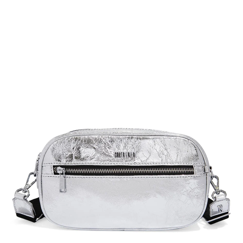 Bolsa Pochete Metalizada Crinkle Prata - vista 2 de 5