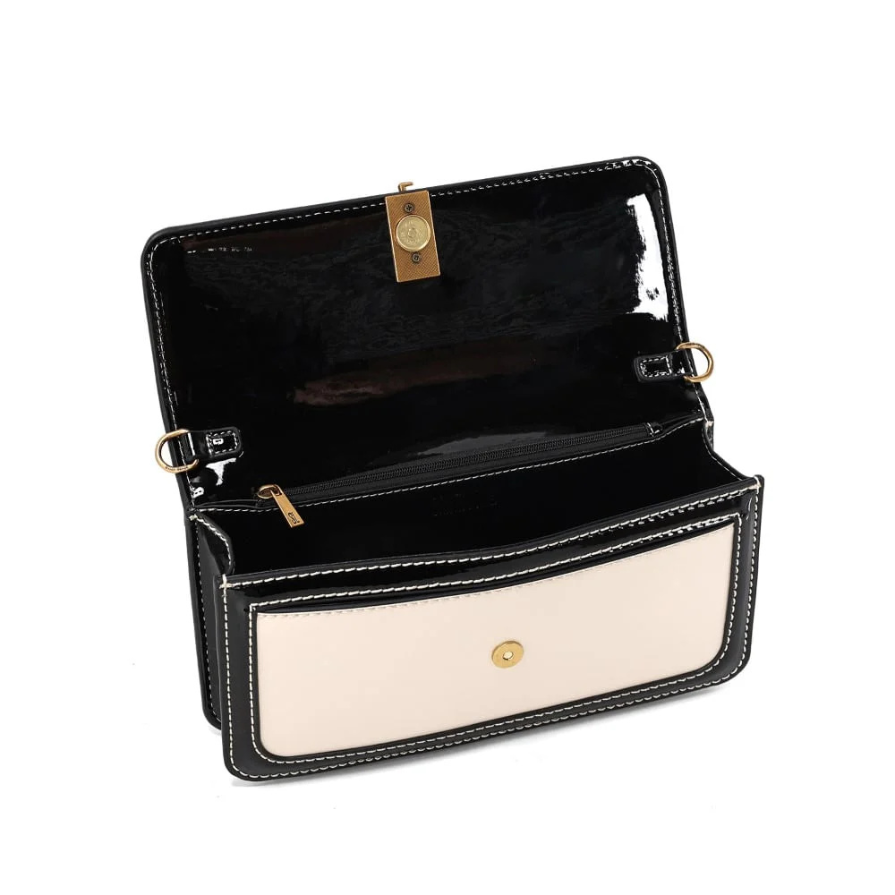 Bolsa Pequena Soft Liso Off White Transversal - vista 3 de 3
