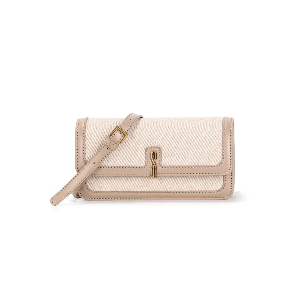 Bolsa Pequena Canvas Bege Transversal - vista 1 de 3