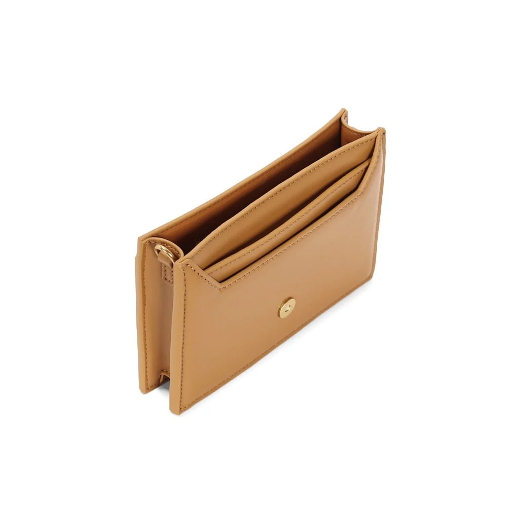 Bolsa Carteira Soft Caramelo Alça De Ombro - vista 4 de 4