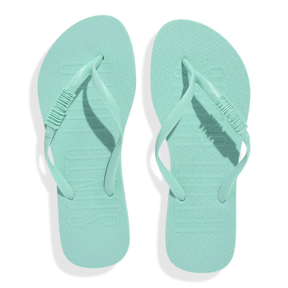 Chinelo Flip Flop Borracha Verde E Necessaire Transparente - vista 4 de 5