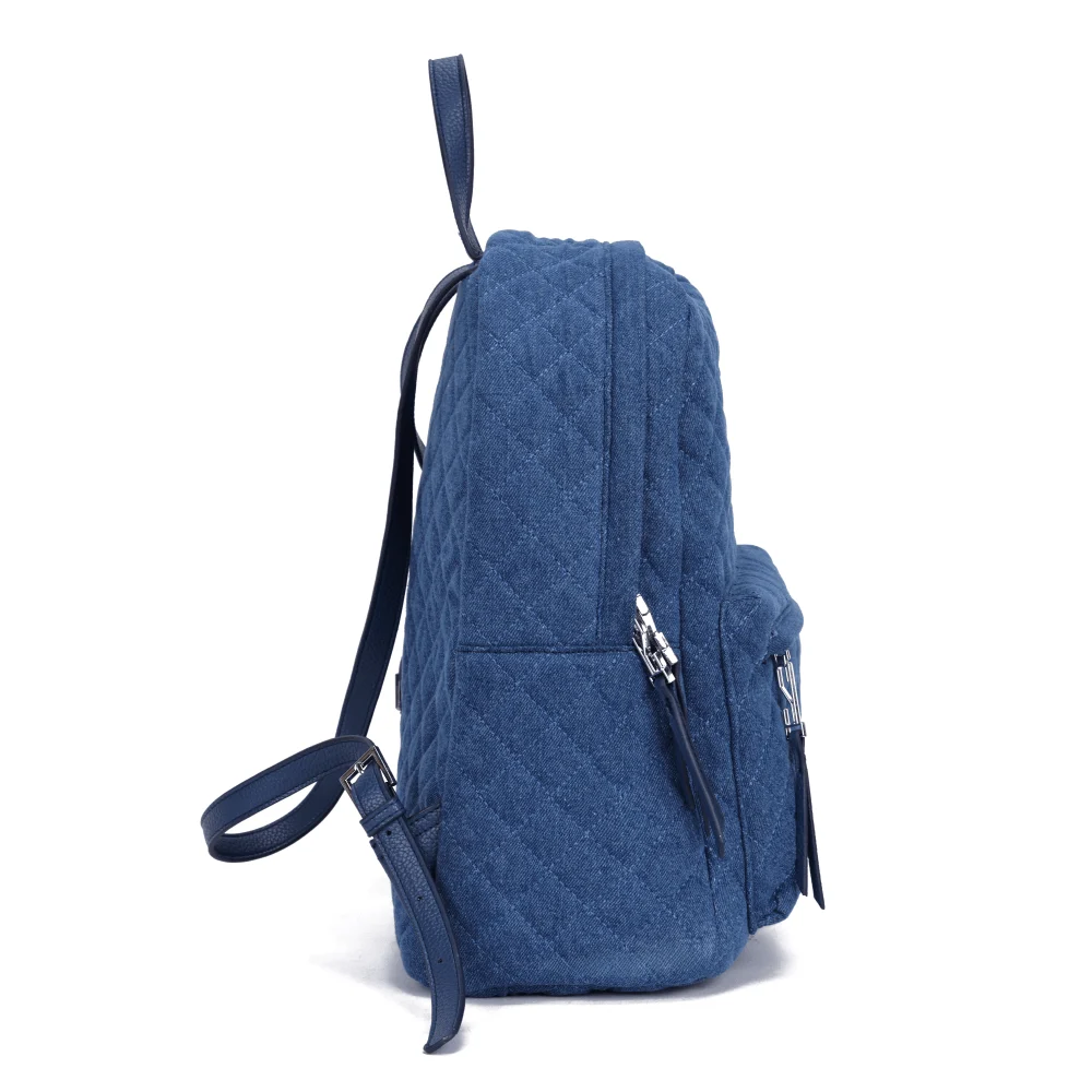 Mochila Grande Jeans Azul - vista 4 de 6