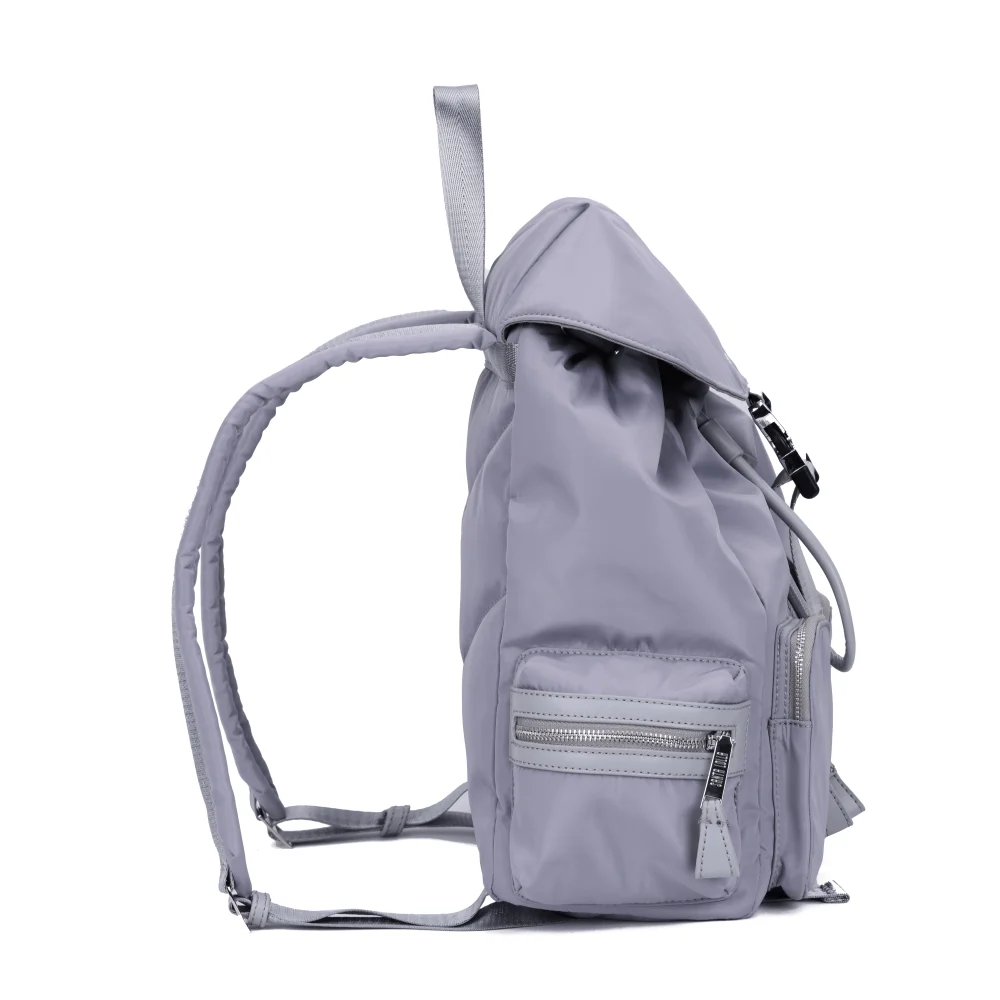 Mochila Grande Nylon Cinza - vista 3 de 6