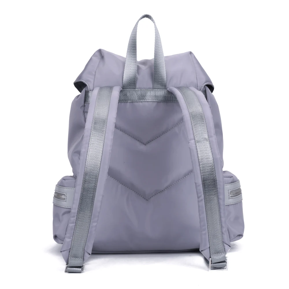 Mochila Grande Nylon Cinza - vista 6 de 6
