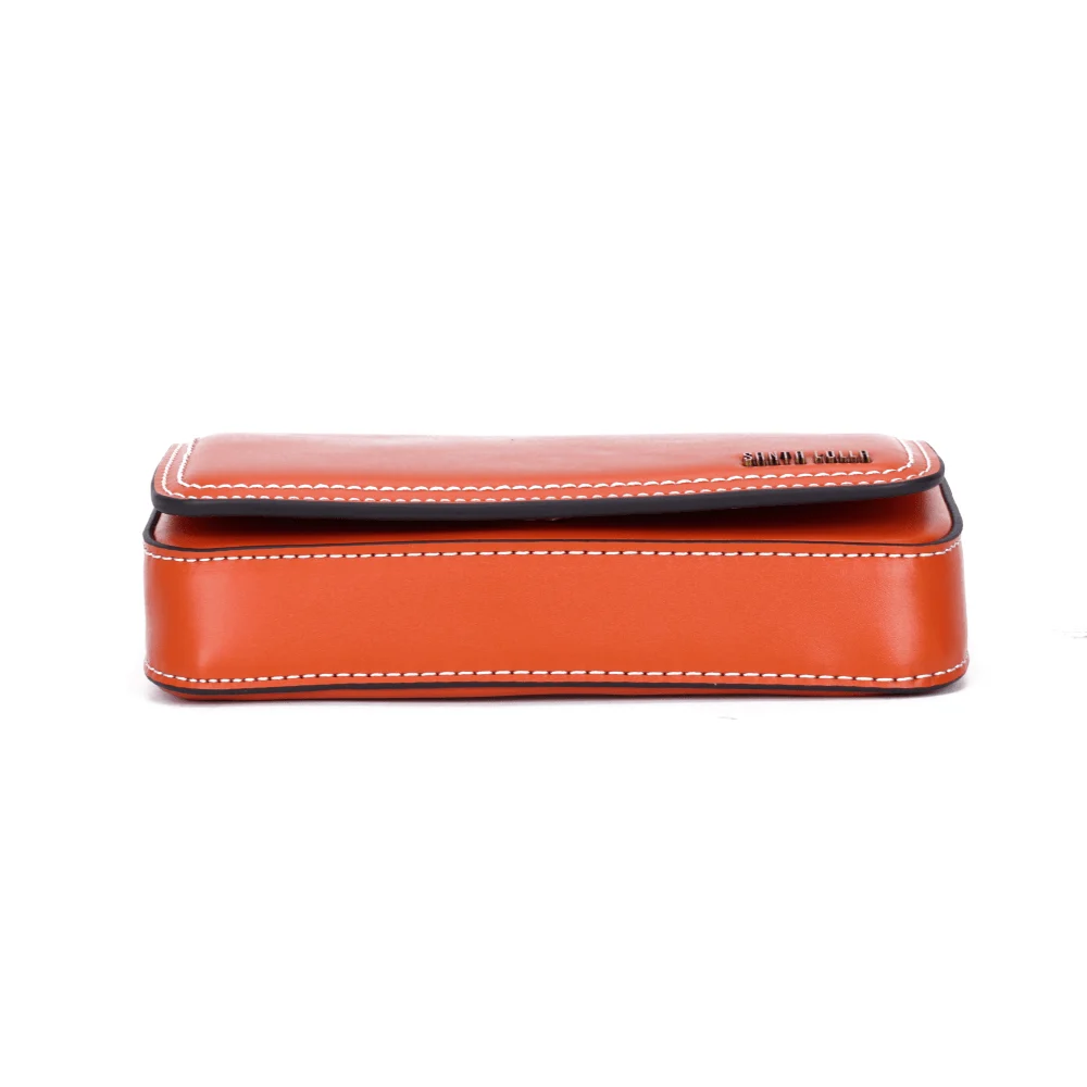 Bolsa Pequena Soft Laranja Caju Alça Transversal - vista 5 de 6