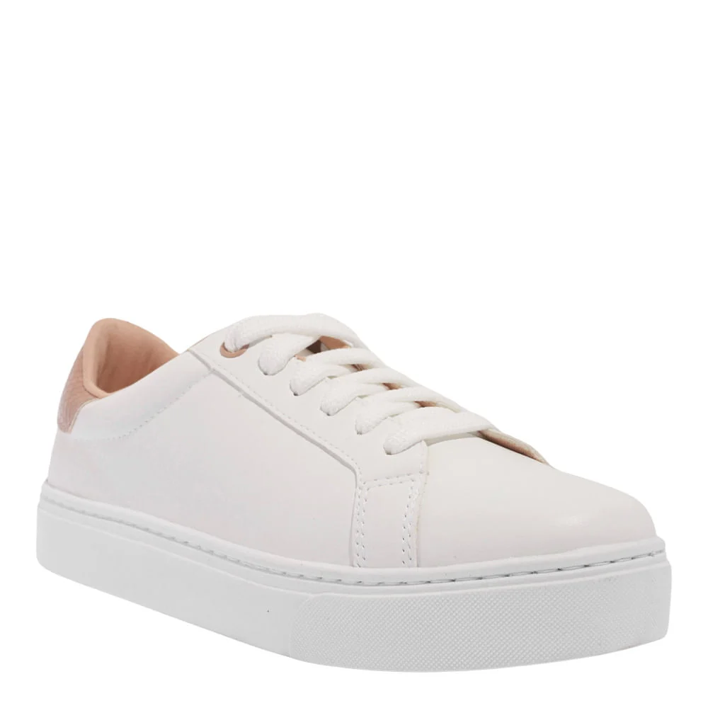 Tênis Floater Lux Branco E Rosa Recortes - vista 2 de 5