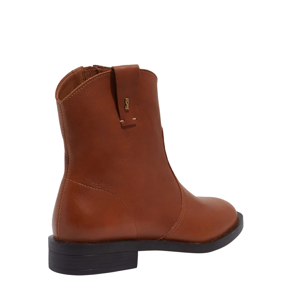 Bota Couro Nobre Soft  Cano Curto Caramelo - vista 3 de 3