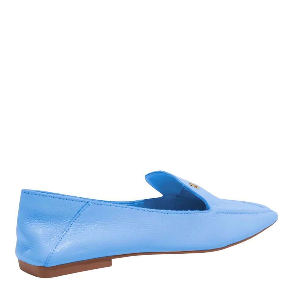 Mocassim Couro Floater Azul Bico Quadrado Ama - vista 5 de 7