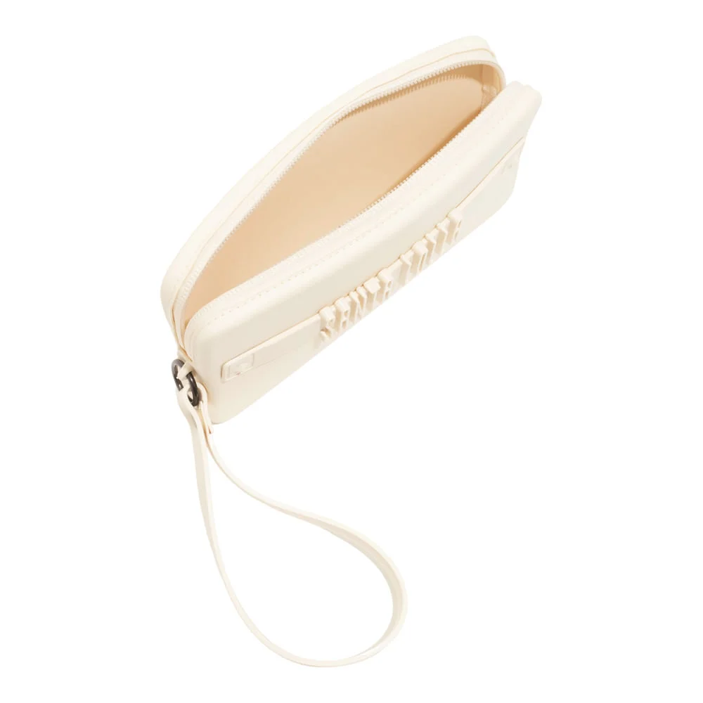 Clutch Borracha Pequena Alça De Mão Off White - vista 3 de 3