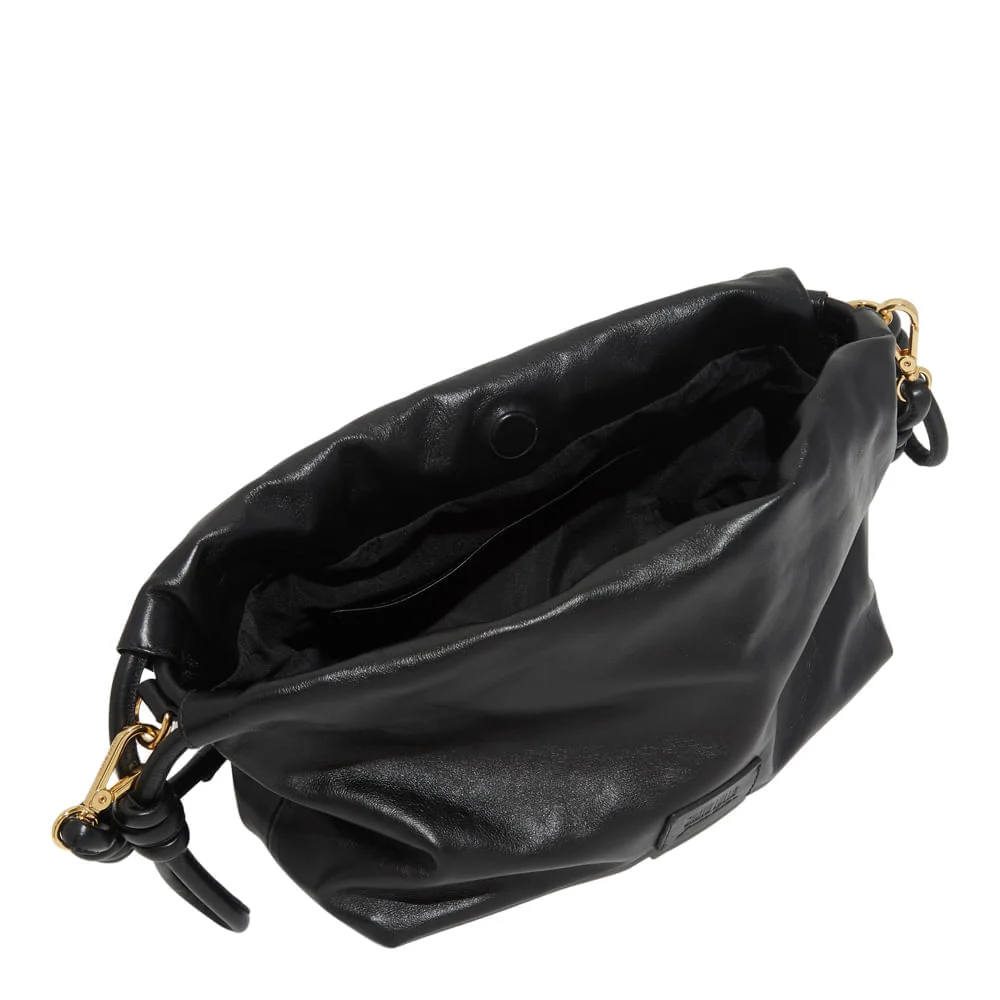 Bolsa Couro Soft Preta Alça de Ombro - vista 5 de 5