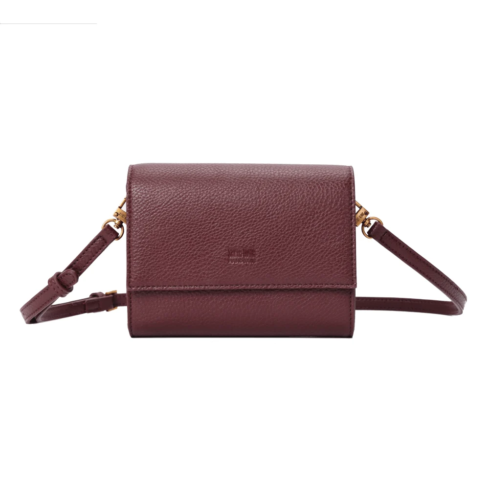 Bolsa Carteira Floater Vermelho Merlot Alça Transversal - vista 1 de 7