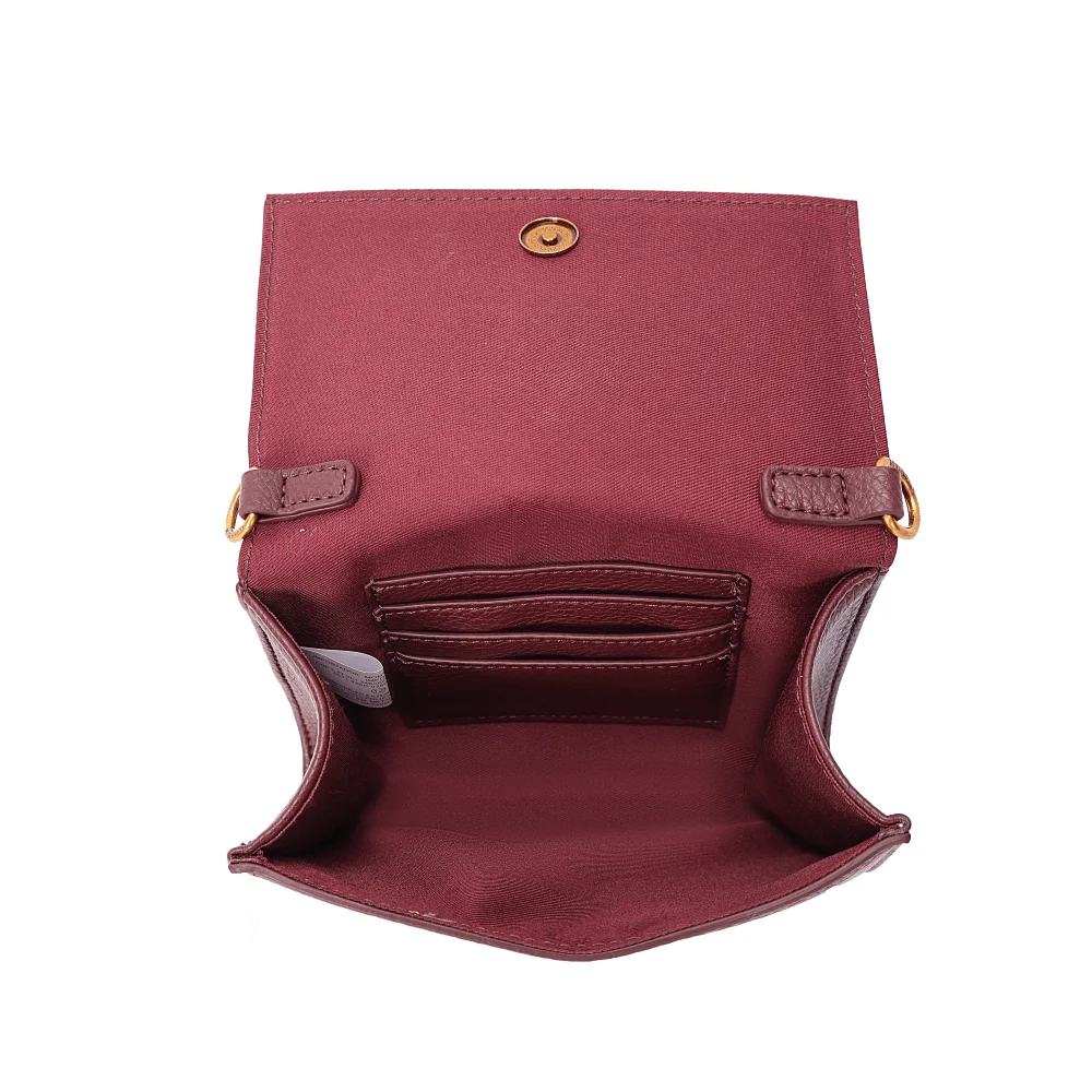 Bolsa Carteira Floater Vermelho Merlot Alça Transversal - vista 7 de 7