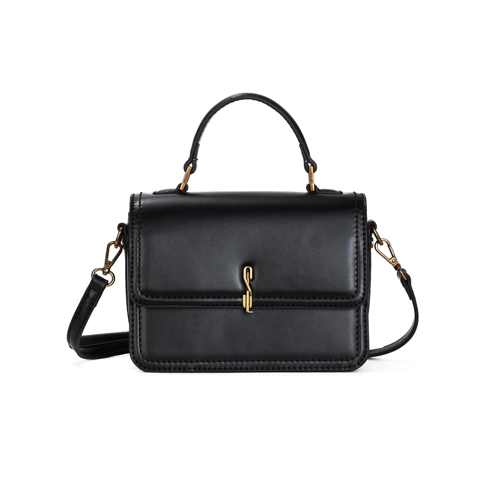 Bolsa Pequena Soft Preta Alça Transversal - vista 1 de 3