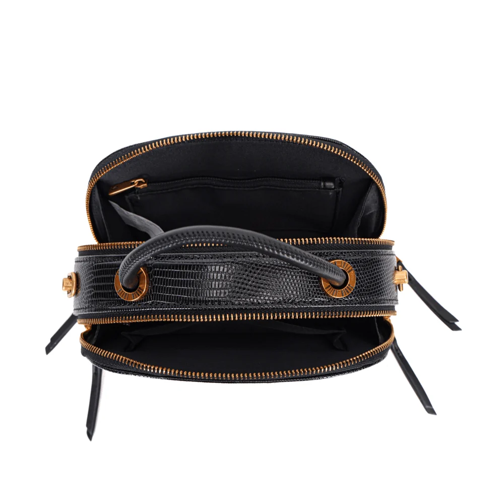 Bolsa Lizard Preta Duas Alças - vista 8 de 8