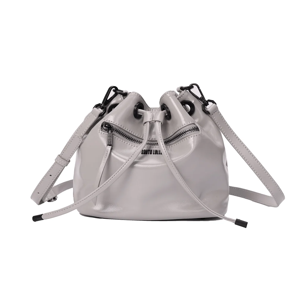 Bolsa Bucket Soft Cinza Alça Transversal - vista 2 de 7