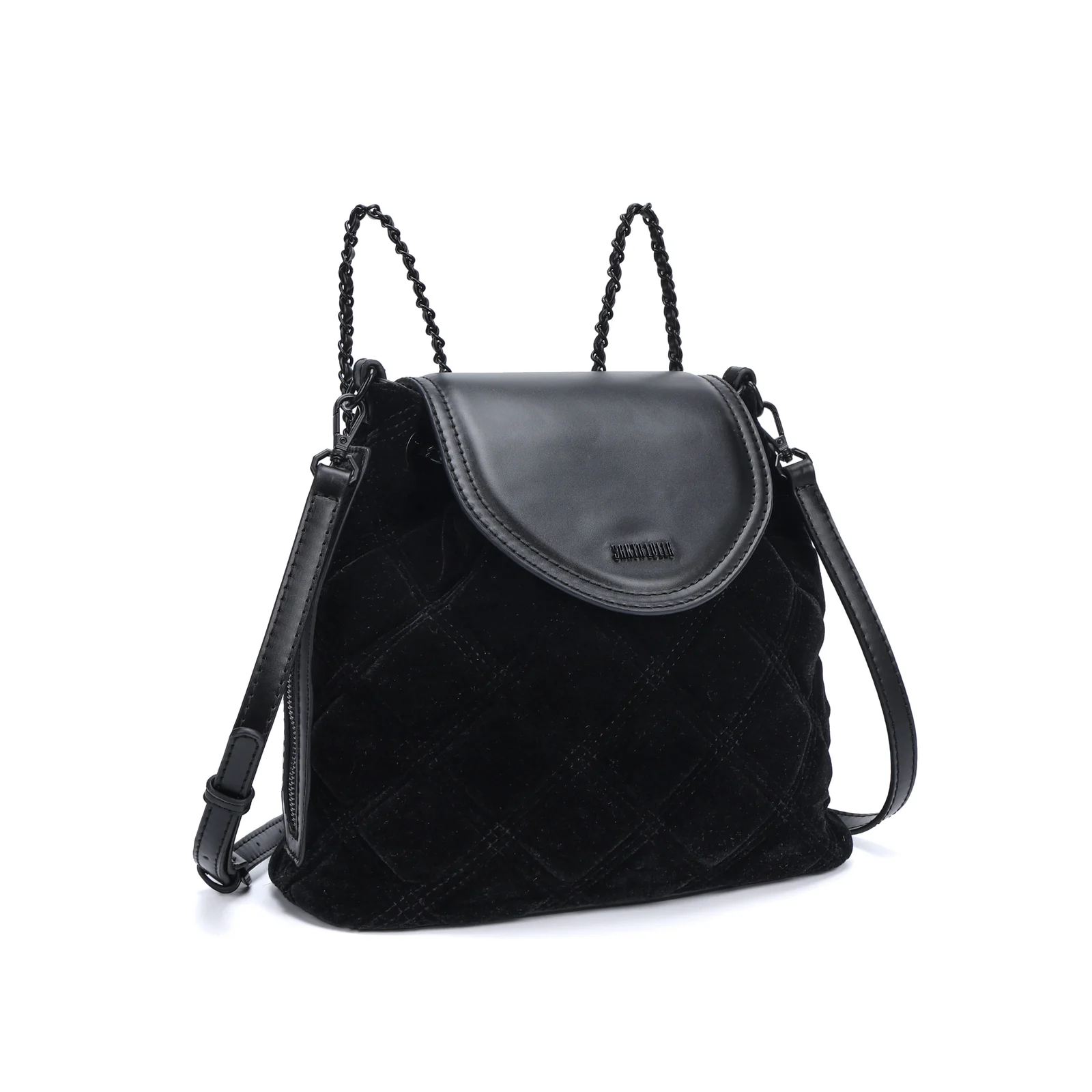 Mochila Veludo Preta - vista 3 de 6