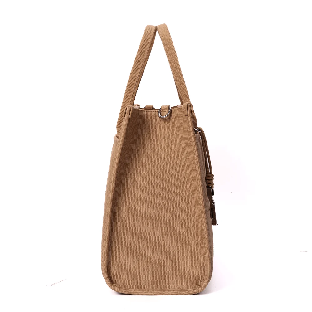 Bolsa Shopper Canvas Bege Duas Alças - vista 4 de 7