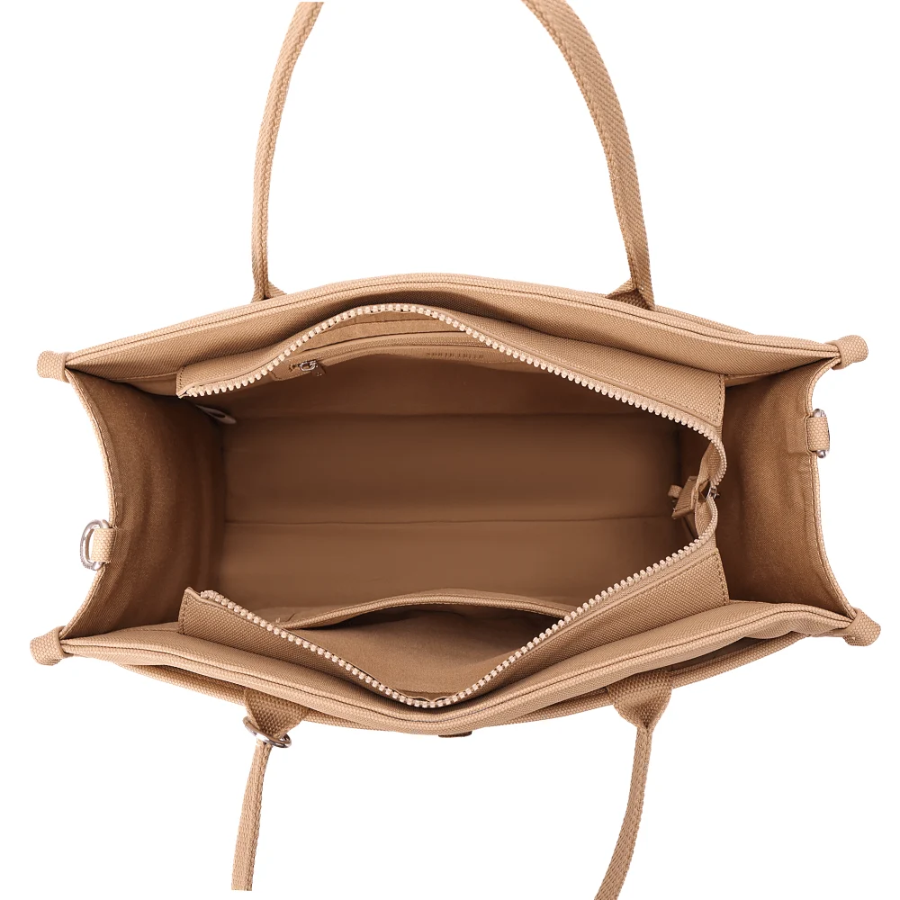 Bolsa Shopper Canvas Bege Duas Alças - vista 7 de 7