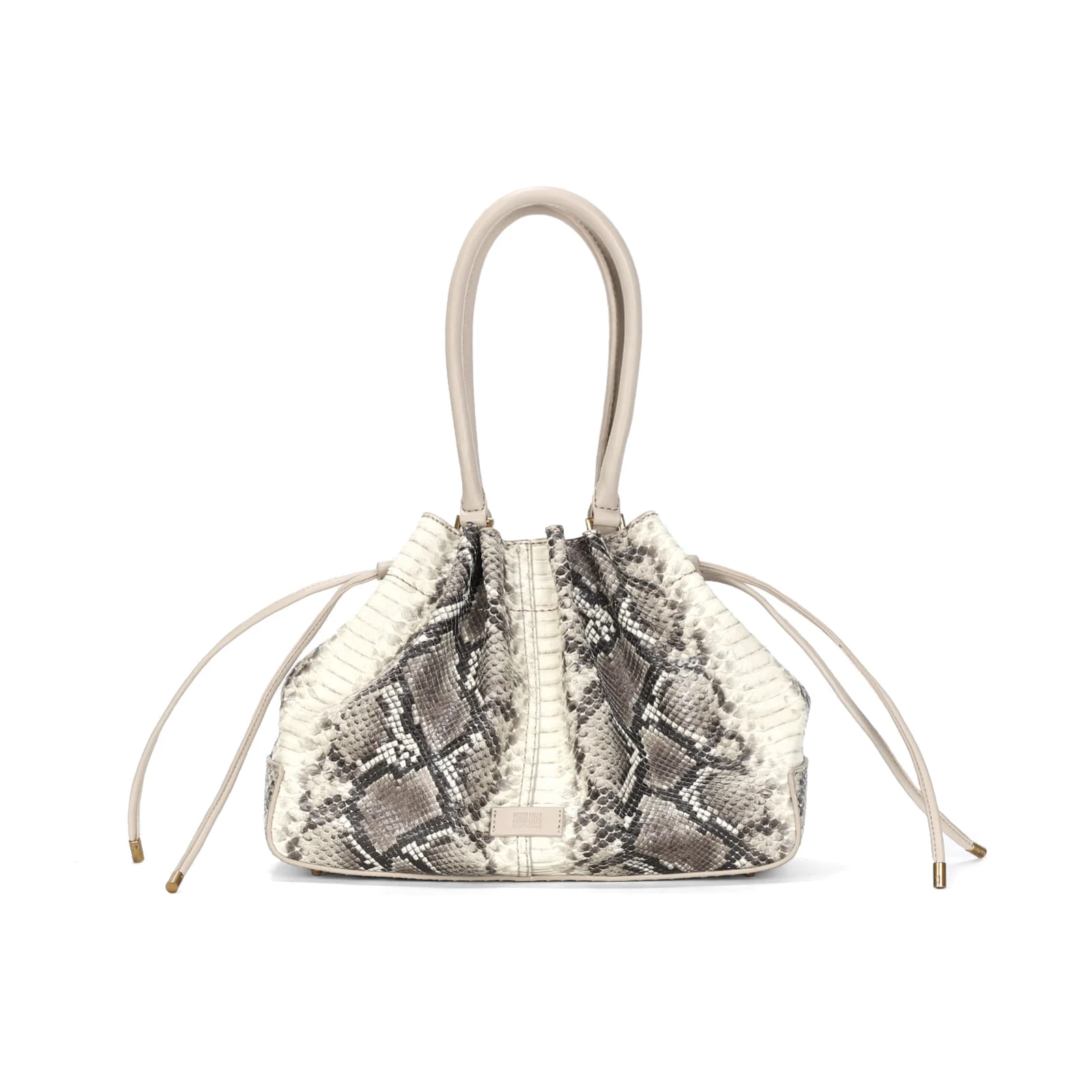Bolsa Bucket E Clutch Cobra Bege - vista 2 de 4