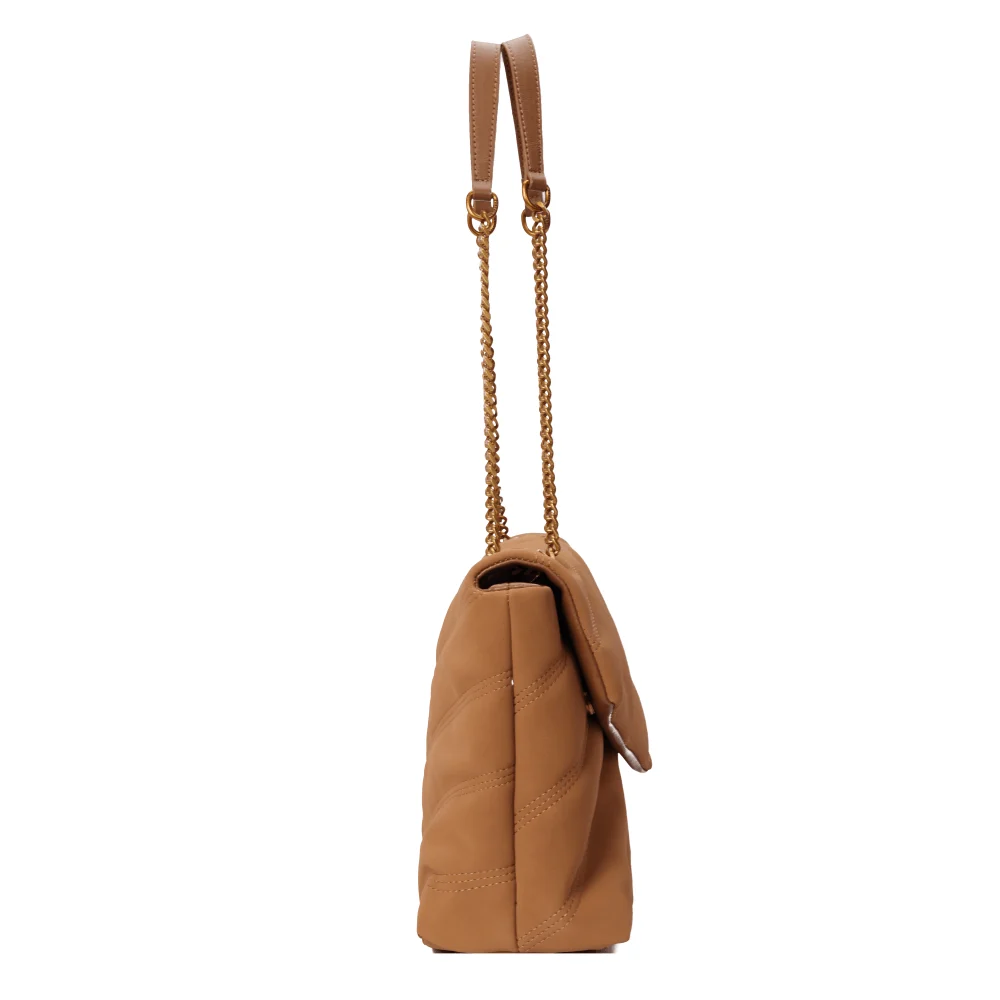 Bolsa Envelope Camurça Marrom Alça De Ombro - vista 5 de 8