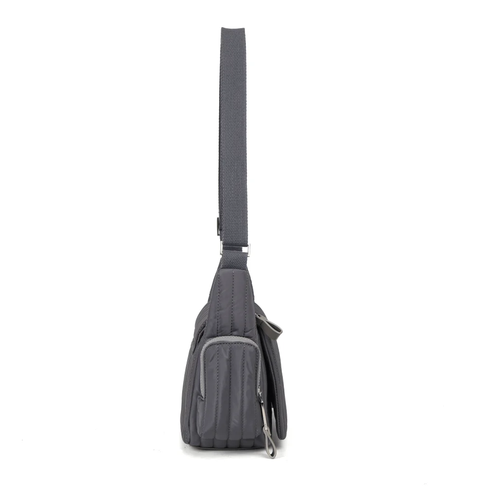 Bolsa Soft Cinza Alça De Ombro - vista 4 de 5