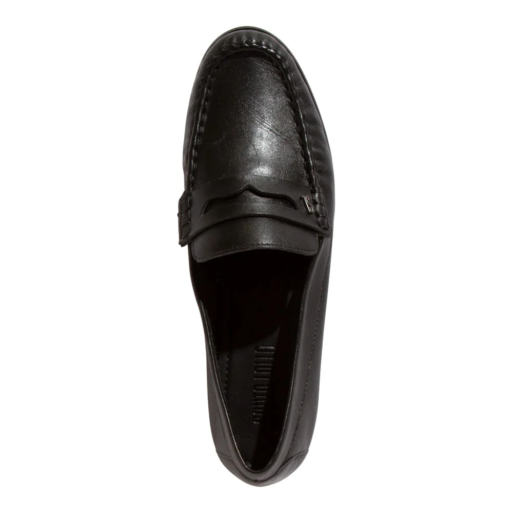 Mocassim Couro Nobre Preto Bico Redondo - vista 4 de 4