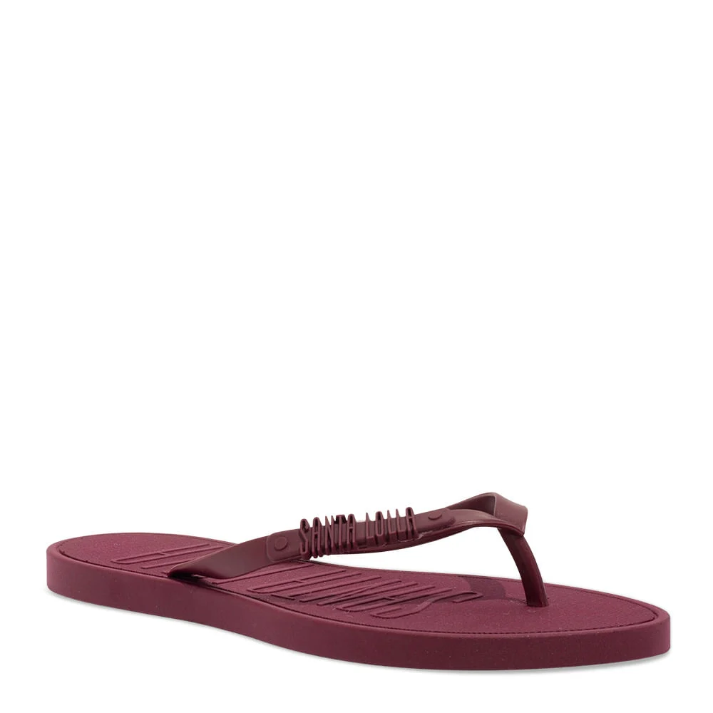 Chinelo Flip Flop Borracha Vermelho Merlot - vista 2 de 4