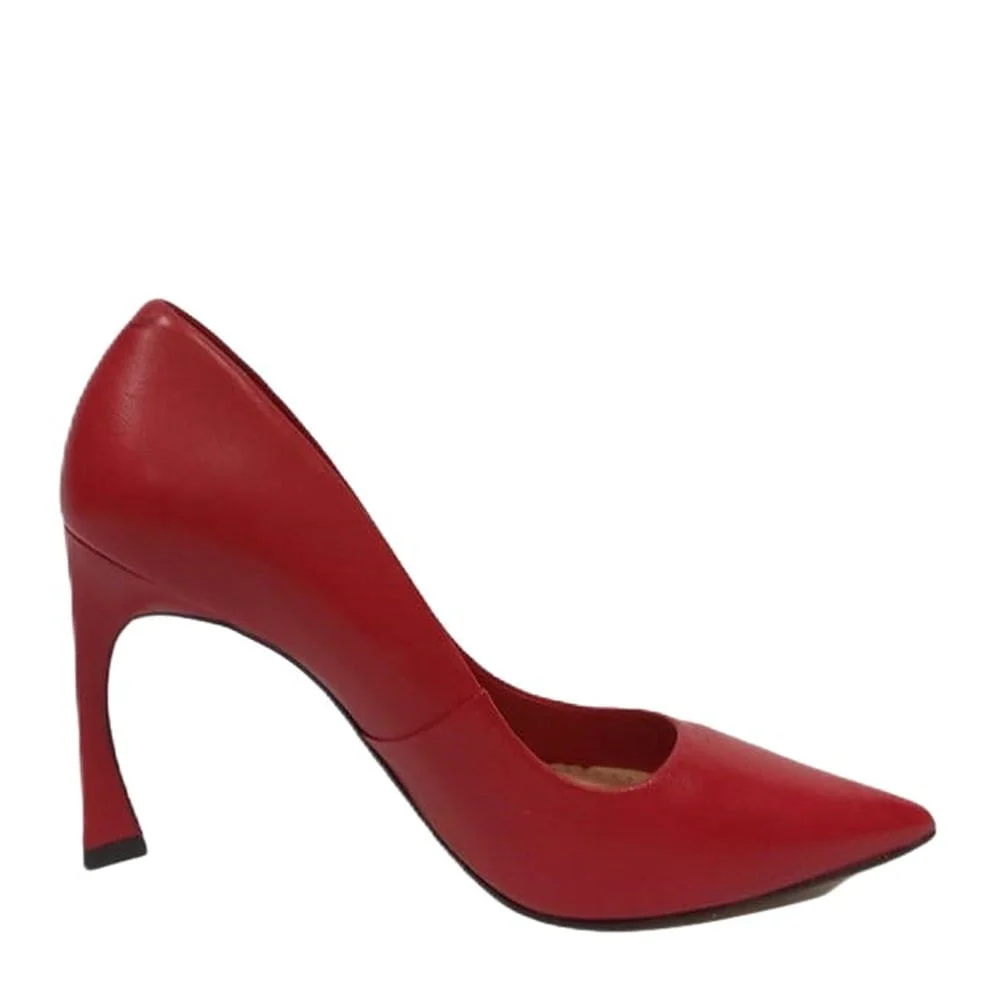 Scarpin Couro Pelica Soft Vermelho Bico Fino - vista 1 de 1
