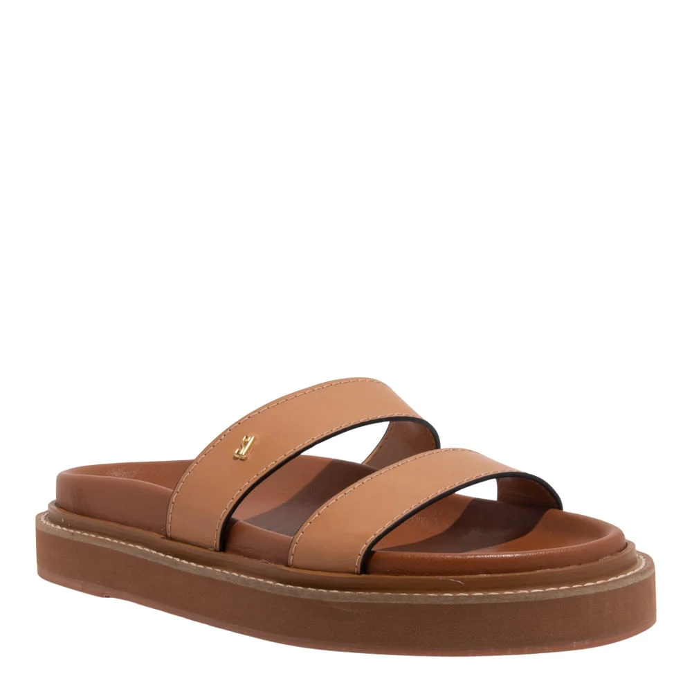 Papete Flatform Couro Nobre Soft Caramelo - vista 2 de 4