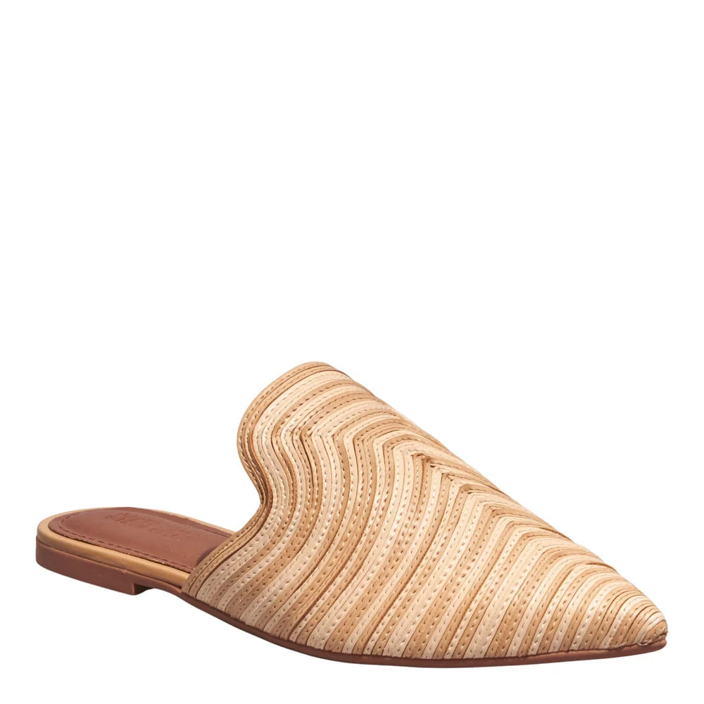 Mocassim Mule Napa Soft Bege Bico Fino - vista 2 de 4