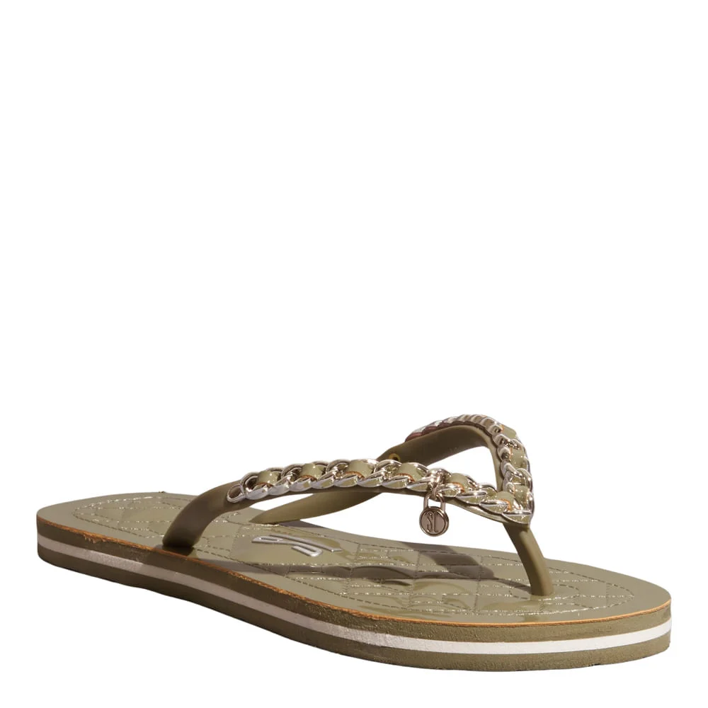 Chinelo Flip Flop Verniz Verde Matte - vista 2 de 3