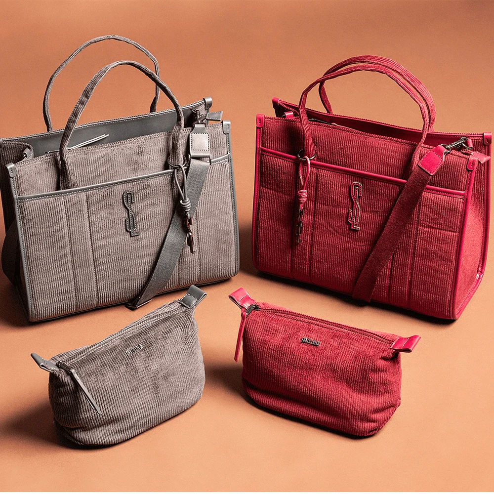 Bolsa Veludo Vermelho Ruby Alça Dupla - vista 8 de 9