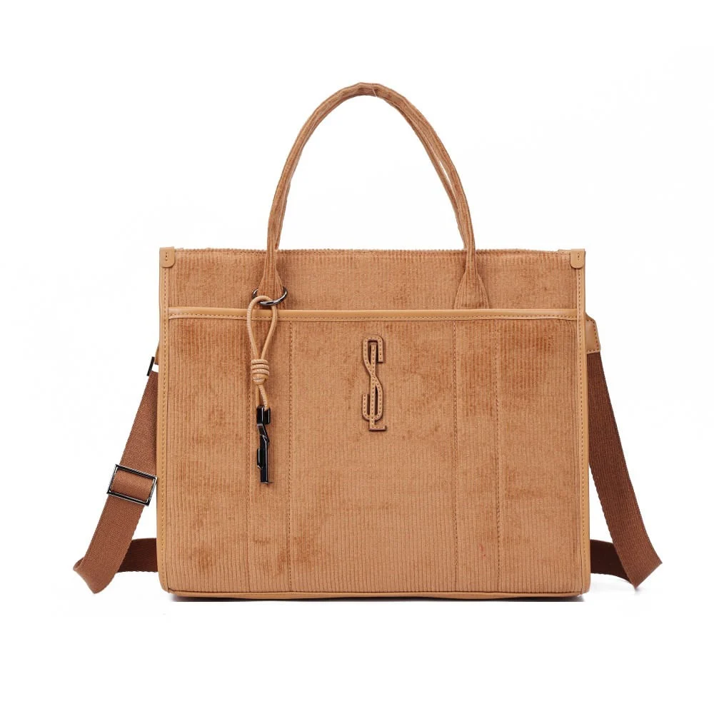 Bolsa Veludo Caramelo Alça Dupla - vista 1 de 8
