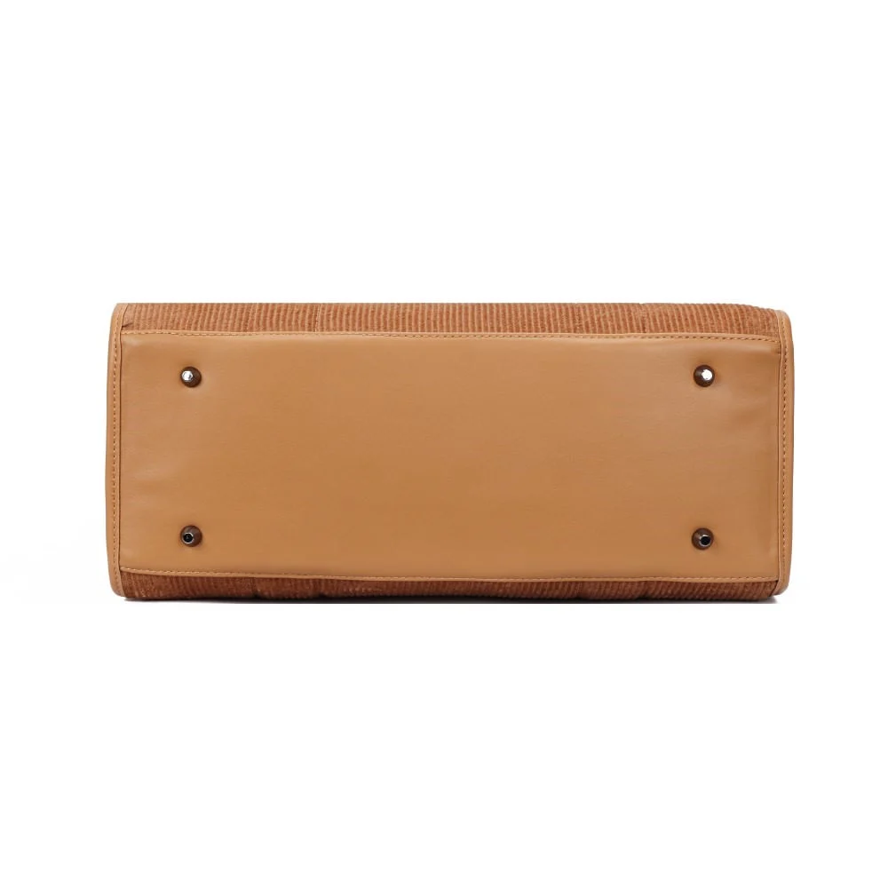 Bolsa Veludo Caramelo Alça Dupla - vista 6 de 8