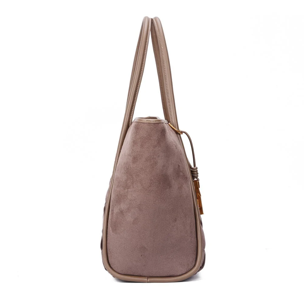 Bolsa Camurça Cinza Alça De Ombro - vista 4 de 7