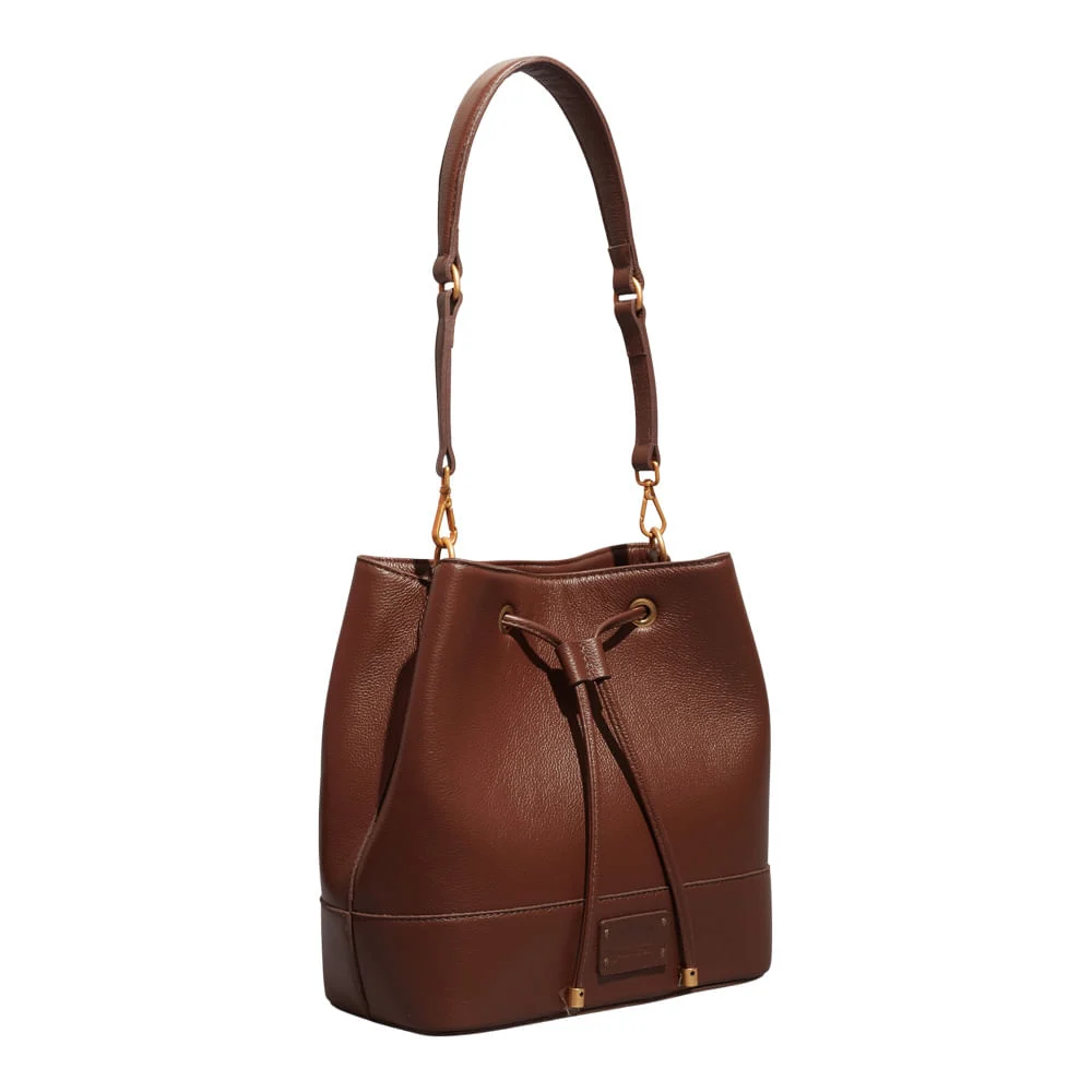Bolsa Couro Floater Marrom Cocoa Alça De Ombro - vista 2 de 3