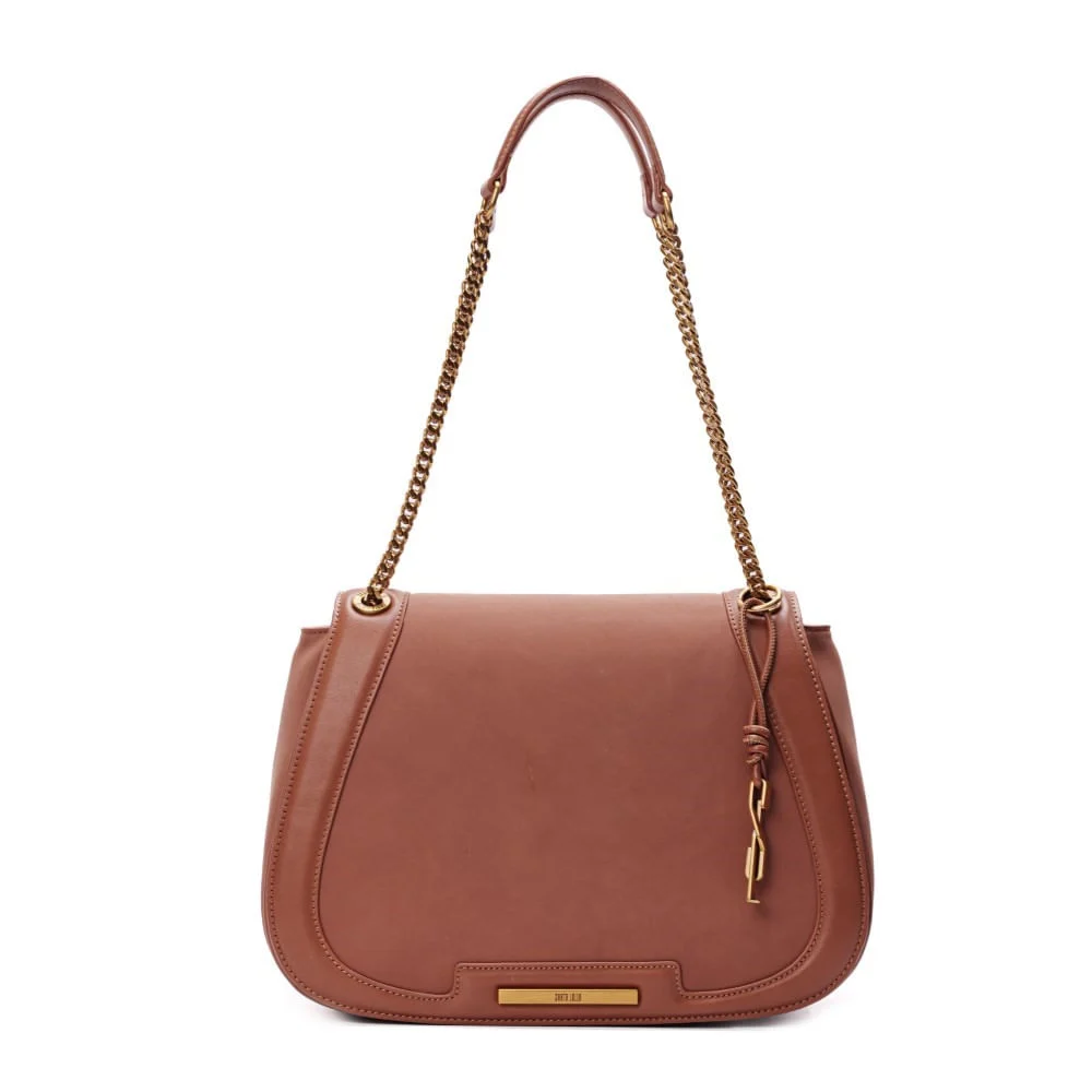 Bolsa Camurça Marrom Alça De Ombro Corrente - vista 1 de 7