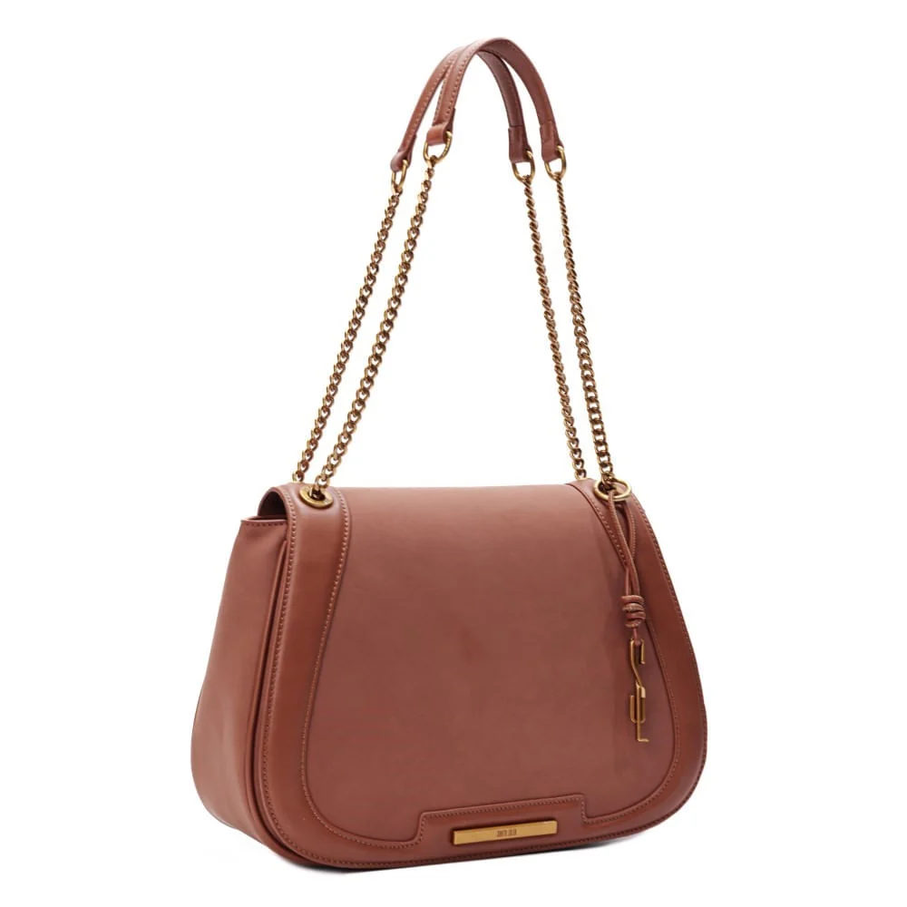 Bolsa Camurça Marrom Alça De Ombro Corrente - vista 2 de 7