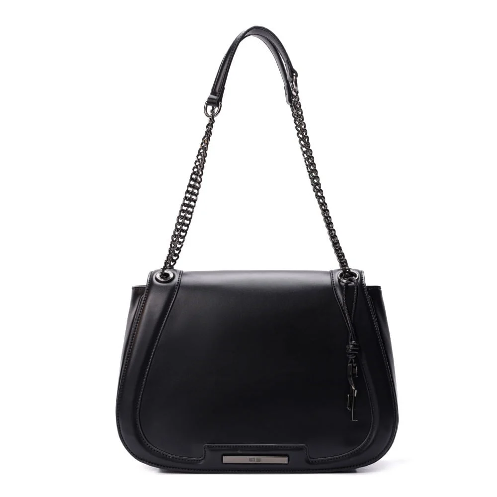 Bolsa Soft Preta Alça de Ombro Corrente - vista 1 de 6